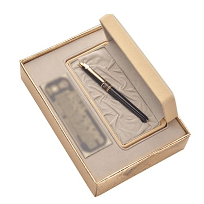 YXWJ Pluma Estilográfica caligrafia Impresionante Pluma de Lujo 14k Punta de Oro Pintura caligrafía Punta doblada 0,8mm Punta Recta Fina 0,5mm Pluma d