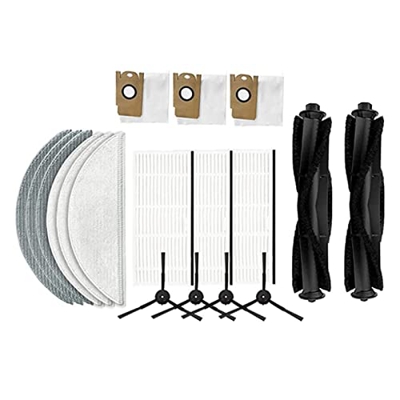 MATTLEY Robot de Barrido Mopa con Bolsa for el Polvo, cepillos Principales rodantes, Cepillo Lateral Compatible con Robot Aspirador Lydsto R1, Trapos 