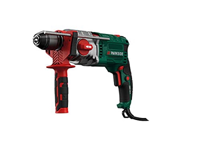 Parkside 1100 W - Taladro para martillo (2 velocidades, PSBM 1100 B1, longitud del cable de alimentación, 3 m, viene en caja y tiene enchufe de 3 pine