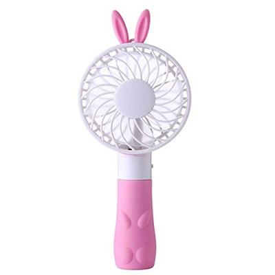 Lincheer Mini Ventilador eléctrico de Mano Ventilador silencioso Ventilador eléctrico de 2 velocidades Ventilador Alimentado por USB Ventilador de Air