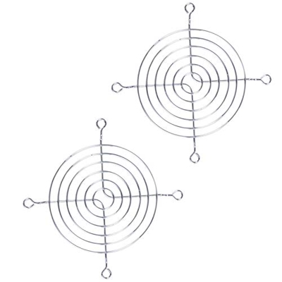 Warmzfh 2 x Metal Wire Finger Guard Rejilla de protección de 80 mm PC Fan Cooler