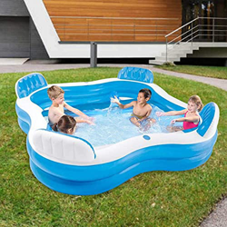 LGESR Piscina Hinchable para Niños Piscina Hinchable para Niños Centro de Juegos Piscina Jardín para Niños con Juguetes y Tobogán Piscina Piscinas Hin en oferta