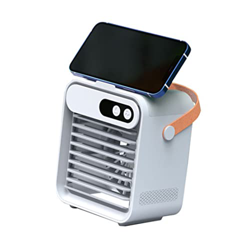 SouiWuzi Mini Enfriador de Aire 4000mAh USB Humidificador Recargable Unidad de Aire Acondicionado Ventilador de enfriamiento Blanco, Ventilador de Air características