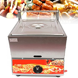 XHNCXHX Freidora De Acero Inoxidable para Cocina De Encimera, Freidora De Gas Comercial De Un Solo Cilindro De Gas De 11 L para Restaurante, Hogar, Po características