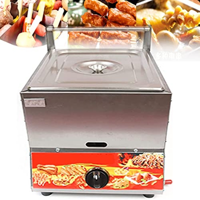 XHNCXHX Freidora De Acero Inoxidable para Cocina De Encimera, Freidora De Gas Comercial De Un Solo Cilindro De Gas De 11 L para Restaurante, Hogar, Po