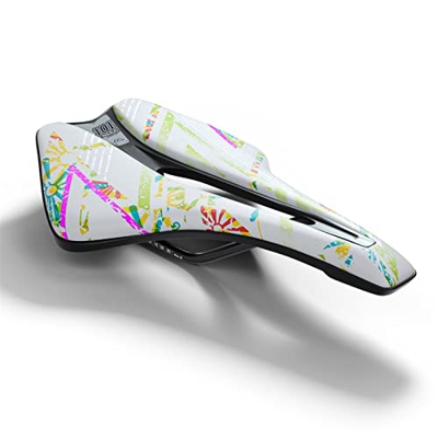 GAWDI Asiento De Bicicleta MTB Ultraligero Sillín De Bicicleta PU Cuero Hueco Diseño Ergonómico Cromo Molibdeno Acero Carril Ciclismo Cusion sillín de