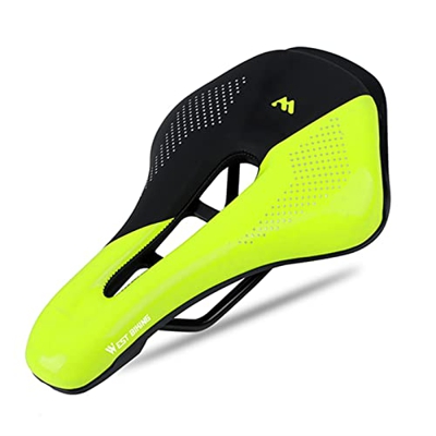 GAWDI Sillín De Bicicleta MTB, Asiento De Bicicleta De Carretera De Montaña, Cojín De Cuero PU For Ciclismo, Cómodo Sillín De Bicicleta A Prueba De Go