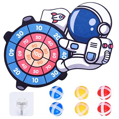 FORMIZON Juego de Tablero de Dardos, Plegable Diana Infantil de Velcro con 8 Bolas Adhesivas, Tablero De Dardos Colgante para Interiores o Exteriores,