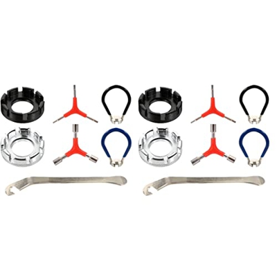VORCOOL 2 Uds Llave para Radios de Bicicleta Kit de Herramientas para Radios Llave para Radios Juego de Herramientas para Radios de Bicicleta con Goma