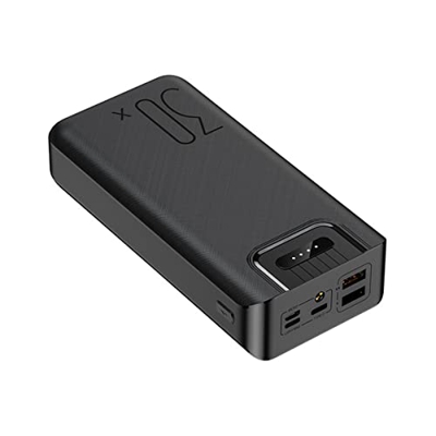Giural Powerbank 30000Mah - Cargador Portátil con Salida 2A - Batería Externa De Bolsillo para ​Batería De iPhone, Android Telefónicas ​Y Más,Negro