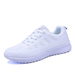 Zapatillas de Deportivos de Running para Mujer Gimnasia Ligero Sneakers Negro Azul Gris Blanco 35-40 Blanco 37 características