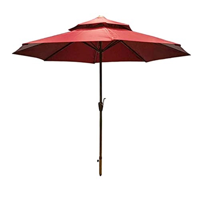 Sombrilla de patio Sombrilla de exterior Sombrilla de patio, 290 cm Transpirable Doble parte superior Impermeable Sombrilla de playa Fácil de abrir co