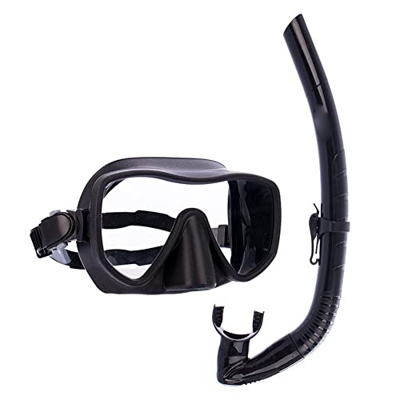 Gafas de Buceo Juego de dos piezas de esnórquel Gafas de buceo HD impermeables y antivaho Gafas de buceo de marco grande de esnórquel húmedo Gafas de 