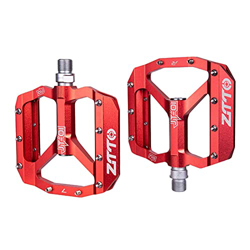 MTB Rodamiento de aleación de Aluminio Pedal Plano Bicicleta Buena Agarre Ligero Ligero 9/16 Pedales Grandes Pedales de Bicicleta (Color : Red) precio