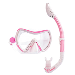 Gafas de Buceo Conjunto de esnórquel seco for adultos Gafas de buceo Conjunto de dos piezas Marco grande HD Máscara de esnórquel de buceo al aire libr en oferta