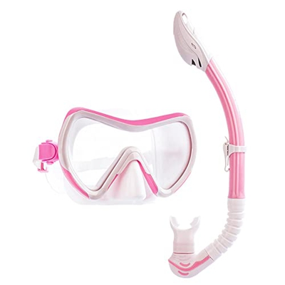 Gafas de Buceo Conjunto de esnórquel seco for adultos Gafas de buceo Conjunto de dos piezas Marco grande HD Máscara de esnórquel de buceo al aire libr