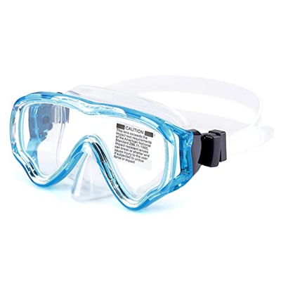 Gafas de Buceo Máscara de buceo Máscara de silicona impermeable sellada Lente única Lente de vidrio Niños Natación Gafas Nariz Buceo Media máscara Gaf