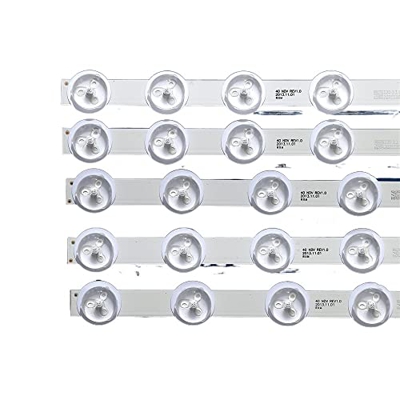 5 Piezas de Tira de lámpara de retroiluminación LED de 355mm Tipo ABC for TV de 39 Pulgadas 9FLHY168D VES390UNDC-01 VES400UNDS-02 39PF3025D 39FHD-CNOV