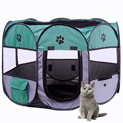 Floving Establo portátil plegable para mascotas,sala de crituras,nido de gatos,embarazadas, grande, para mascotas,para cría de perros con bolsillo par