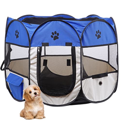 Floving Establo portátil plegable para mascotas, sala de crituras, nido de gatos, embarazadas, grande, para mascotas, para cría de perros con bolsillo