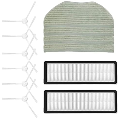 2 filtro 4 paño fregona 6 cepillos laterales para xiaomi mijia stfcr01sz anti-bobinado barrido arrastre robot aspirador