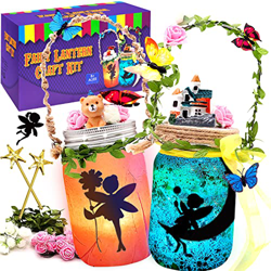 VIPNAJI Regalo para Niñas, Kit de Manualidades de Linterna de Hadas, Regalo niños ,Luz Nocturna de Tarro de Albañil con Control Remoto, Juguetes Regal características