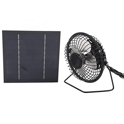 Ventilador de 5W 6V con Panel Solar Grande de 14,5cm, Kit Ventilador de Escape del Panel Solar Mini Ventilador de Enfriamiento Conjunto para Viajando 