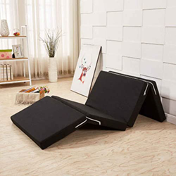 H.NLDD Colchón Plegable – Cuna de Viaje Colchón Plegable para Invitados o el Camping – Colchón Antracita Plegable y cúbico en oferta