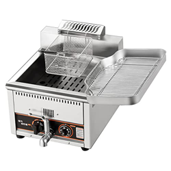 Freidora De Gas Comercial De Acero Inoxidable De 1700 W Y 6 L, Freidora De Papas Fritas De Encimera con Control De Temperatura Y Canasta para Restaura precio