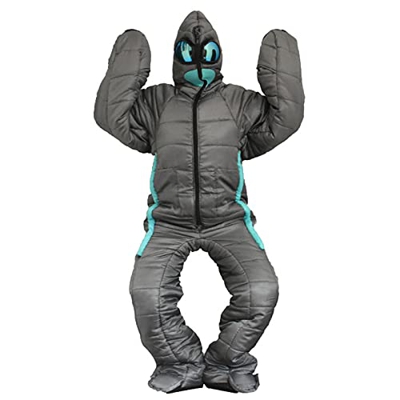 Saco de dormir humanoide Creative Alien Saco de dormir usable para adultos Hombres Mujeres, de pie Saco de dormir de cuerpo completo de 3 estaciones p