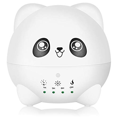 N/A Mini Panda humidificador de aire eléctrico difusor de aroma Mute Kids regalo con luz LED para dormitorio