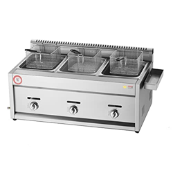 Freidora De Gas Profesional De Alta Capacidad para Cocinar Comidas Familiares En Mostradores En Restaurantes Comerciales (Tres) en oferta