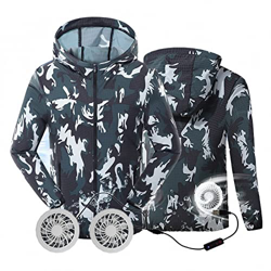 MAOTN Ropa de Trabajo de Aire Acondicionado de refrigeración Verano para Hombres,Ropa de Ventilador de protección Solar de refrigeración de Sitio de c en oferta