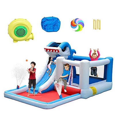 LGESR Piscina Inflable para niños Piscina con tobogán para niños y Adultos Piscina Inflable de PVC para niños de 3 a 10 años Fiesta de Verano para niñ