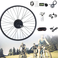 HENGMA 20/24/26/27,5/28/29 inch/700c Kit de conversión de Rueda Delantera de Bicicleta eléctrica Kit de Bicicleta eléctrica sin escobillas a Prueba de características
