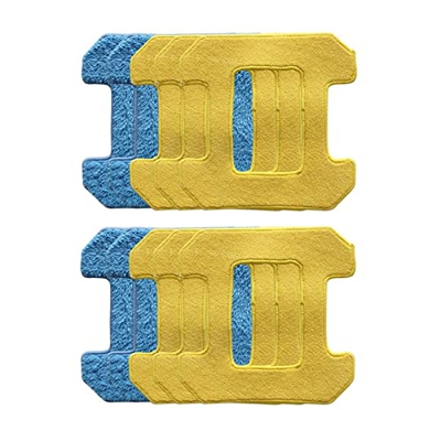 UVIYO 6 uds Limpieza en húmedo + 4 uds Almohadilla de fregona de fricción Seca Compatible con el Robot de Limpieza de Ventanas Hobot 268 (Color : Dark