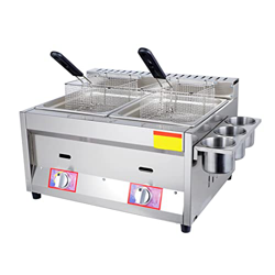 Freidora Profunda De 12L, Freidora De Gas, Grado Alimenticio, Acero Inoxidable, Encendido Electrónico por Pulsos, Antideslizante, Ahorro De Energía, F características