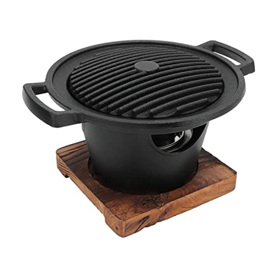 Oumefar Parrilla de Barbacoa Coreana sin Humo Pequeña para una Persona Mini Barbacoa Japonesa para Reuniones Familiares, Picnics, Camping Y Parrillas 