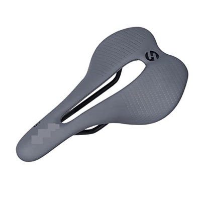Dedbol Sillín de Bicicleta de plástico/PVC Cuero Transpirable Gris MTB sillín Accesorios de Bicicleta Tipo cómodo sillín de Bicicleta de montaña 146mm