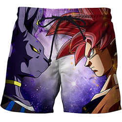 PERSIMONE Bañador de Anime Dragon Ball para Hombre, Pantalones Cortos de Playa con Estampado 3D, Pantalones Cortos de Secado rápido para Playa, Traje  precio
