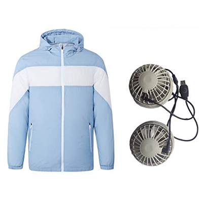 AJEYPMZ Traje de Ventilador con Capucha con Suministro de Aire circulante, Ropa de Aire Acondicionado de enfriamiento para Trabajos a Alta Temperatura