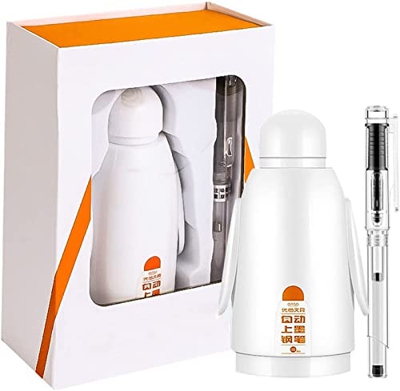 BIERDAN Pluma estilográfica de Tinta de Relleno automático, Pluma estilográfica de Tinta automática 1s con Dispositivo de Tinta Continua, Pluma Absorb