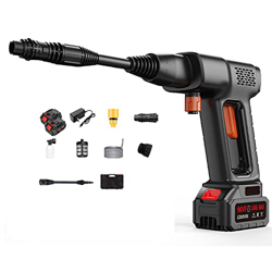 Máquina de Lavado de Autos, Limpiador de Patio de 24 V máx. 430 PSI, Lavadora eléctrica portátil con Boquilla multifunción 3 en 1, Adecuada para Lavar precio