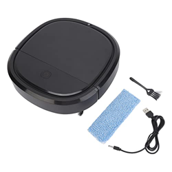 Robot Aspirador, Robot Aspirador 1200Pa Carga USB 442ml Caja De Polvo Interruptor Táctil 2400mAh Batería para El Hogar Negro precio
