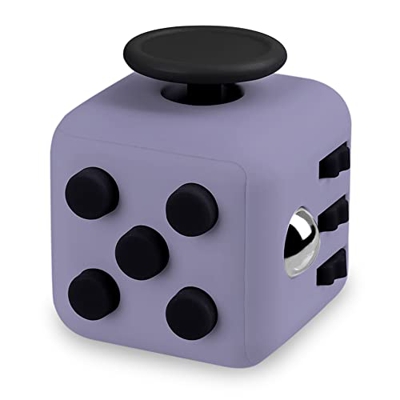 Cubo Antiestres para Niños Adultos, Fidget Cube con 6 módulos Relajantes, Fidget Toy para Estudio y Trabajo, Regalo para Niños y Adultos (Gris Negro)