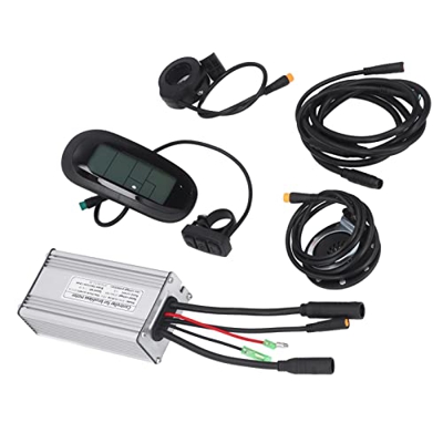 Raguso Controlador de Motor de Bicicleta Eléctrica, Impermeable DC 36V/48V Función de Disipación de Calor ABS Shell Kit de Conversión de Bicicleta Elé