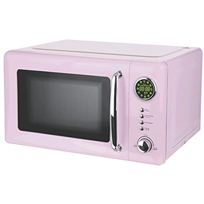 Microondas retro Classico • Horno microondas • Diseño retro • Carcasa de metal • Capacidad de cocción de 20 litros • 700 W de potencia • Temporizador 