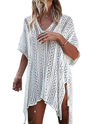 YULOONG, Traje de baño para Mujer, Cubre Bohemia, Pareo, Sexy, con Cuello en V, Bikini de Playa, Traje de baño, Vestido de Ganchillo, Talla única en oferta