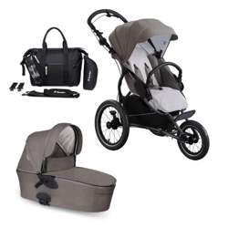 X-lander X-Run set 2 en 1 cochecito y capazo Bebe Jogger Silla Running Con 3 Ruedas Neumaticas Silla Cochecito Para Correr Para Cada Terreno (Evening  en oferta