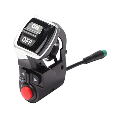 Genggeng Interruptor de Manillar de Scooter eléctrico Señales de Giro Botón de Encendido/Apagado Interruptor de luz Compatible con Piezas de Scooter K
